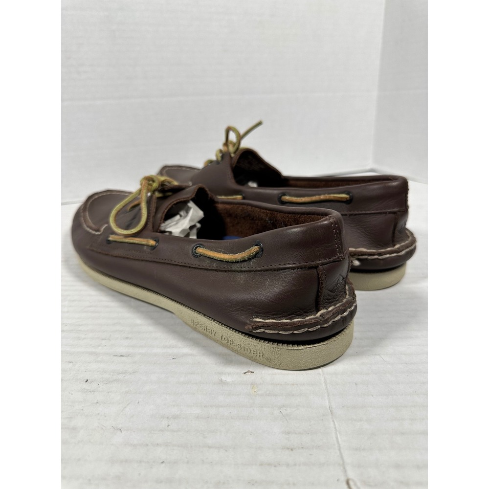 Sperry Top-Sider Mens 14M Brown Leather Authentic Original Boat Shoes 0195115 - Picture 13 of 16